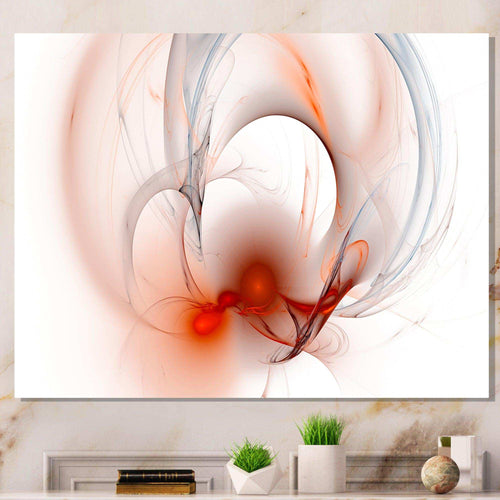Red Fractal Galactic Nebula - Modern Canvas Wall Art