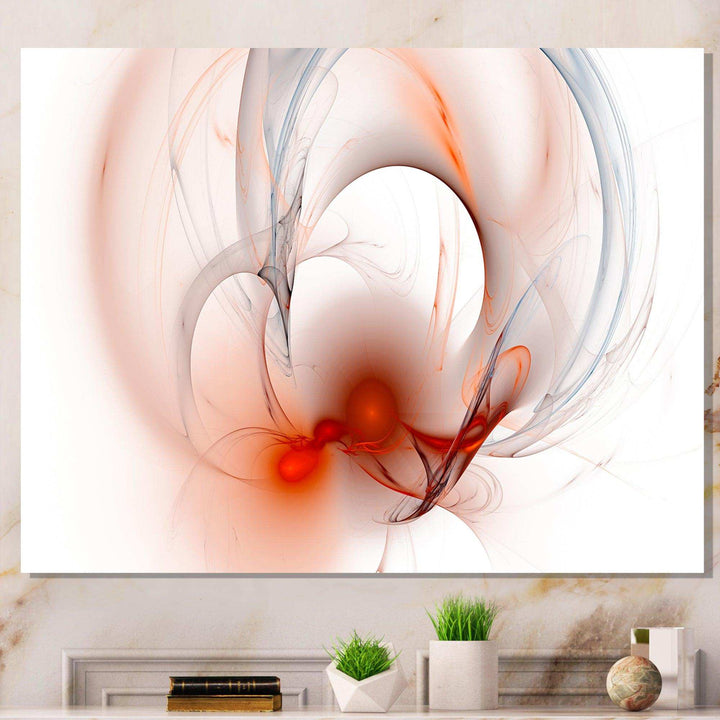 Red Fractal Galactic Nebula - Modern Canvas Wall Art