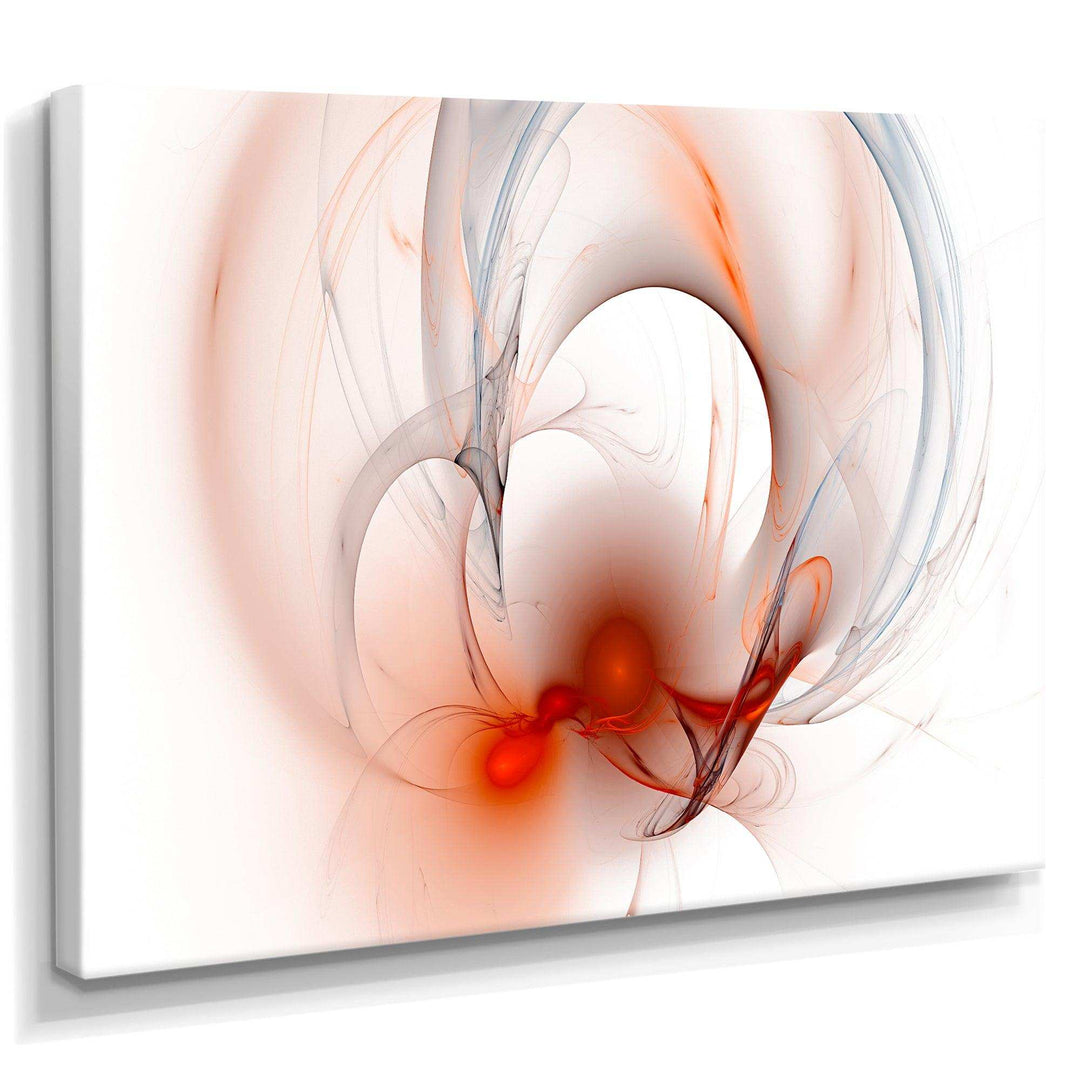 Red Fractal Galactic Nebula - Modern Canvas Wall Art
