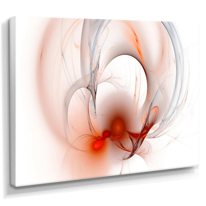 Red Fractal Galactic Nebula - Modern Canvas Wall Art
