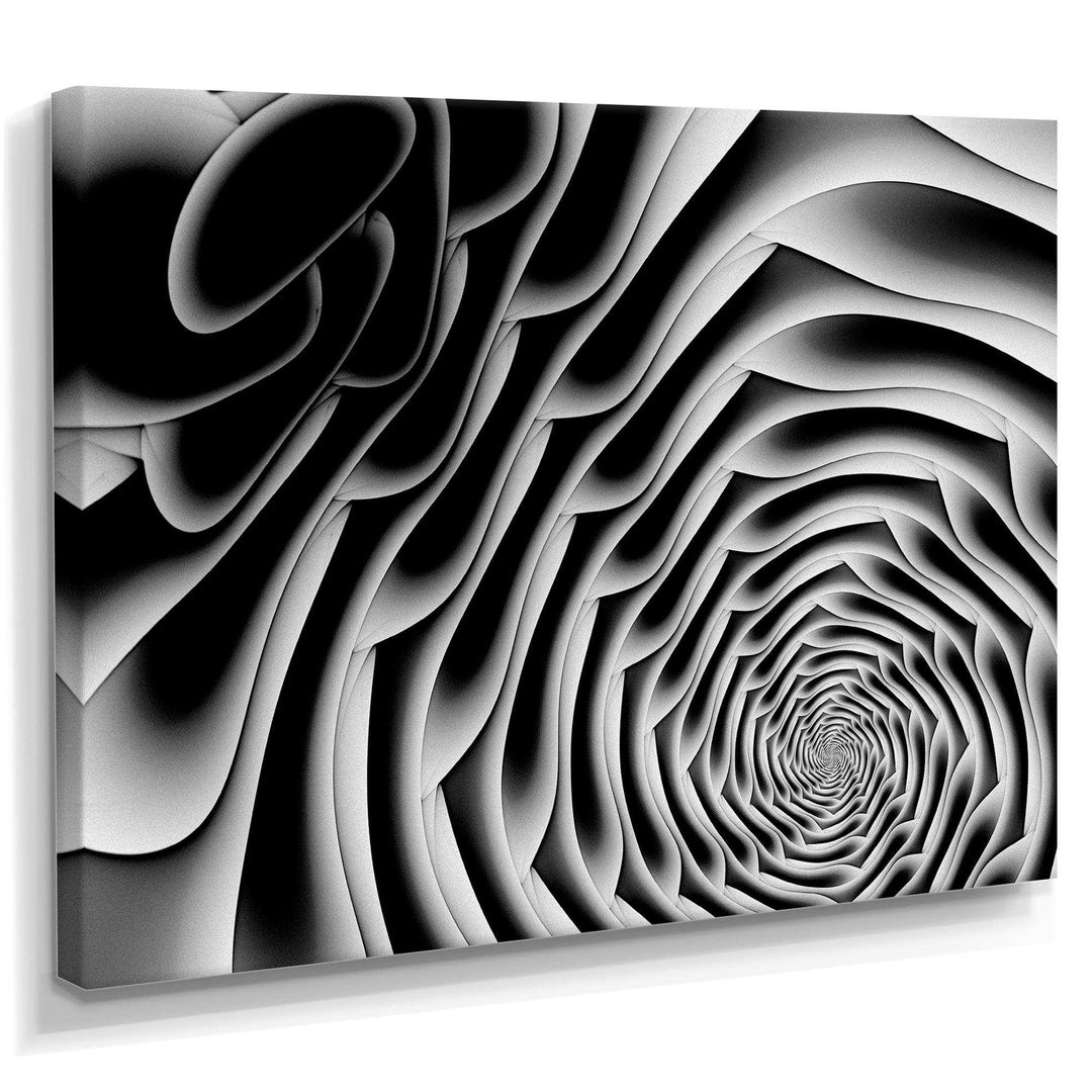 White Flower Shaped Fractal Art - Modern Bedroom Wall Art