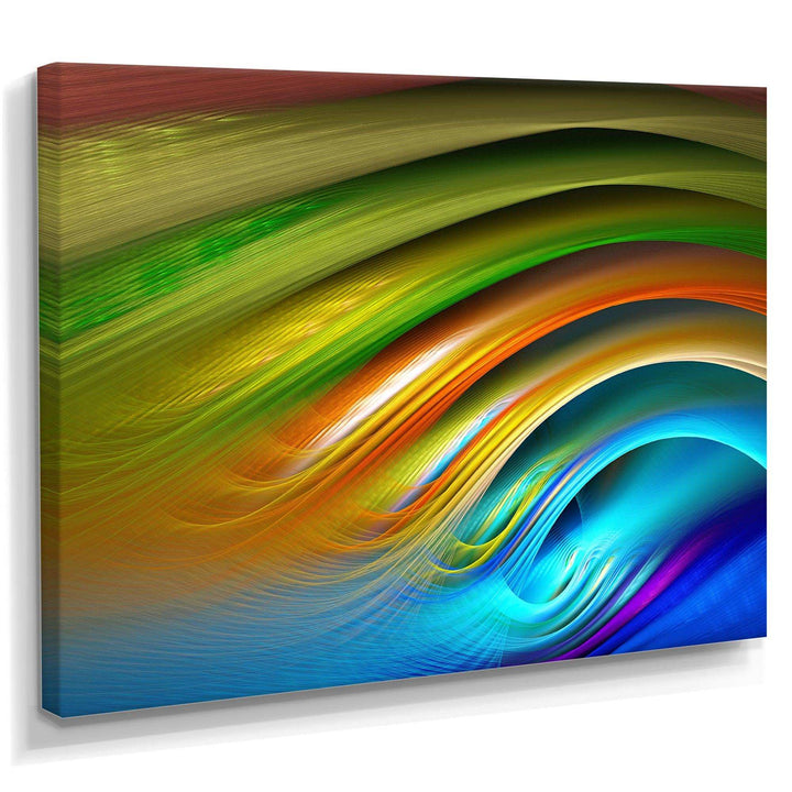 Colorful Fractal Water Ripples - Modern Bedroom Wall Art