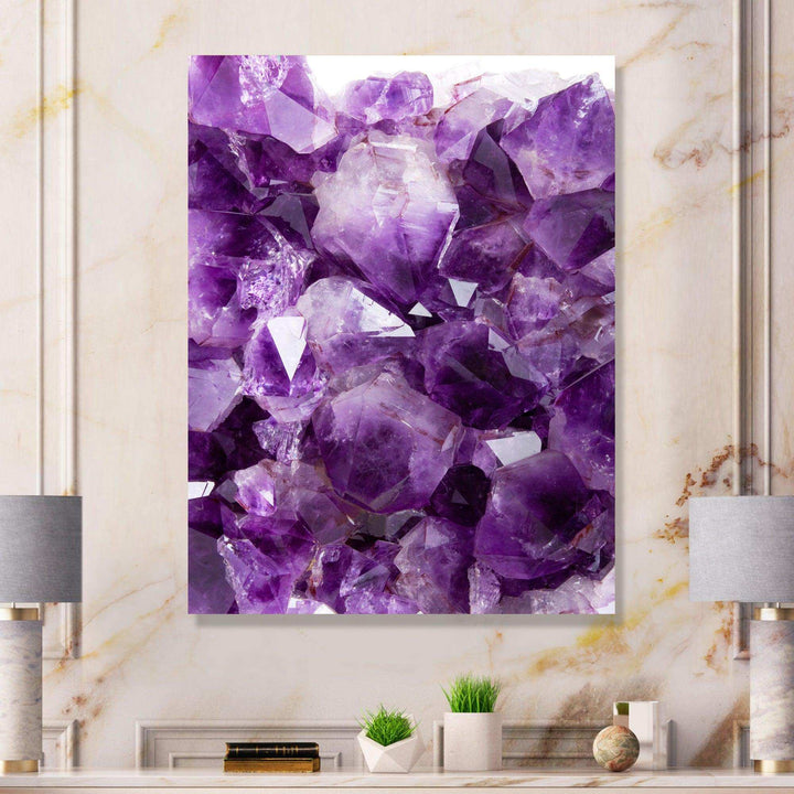 Purple Amethyst - Modern Canvas Wall Art
