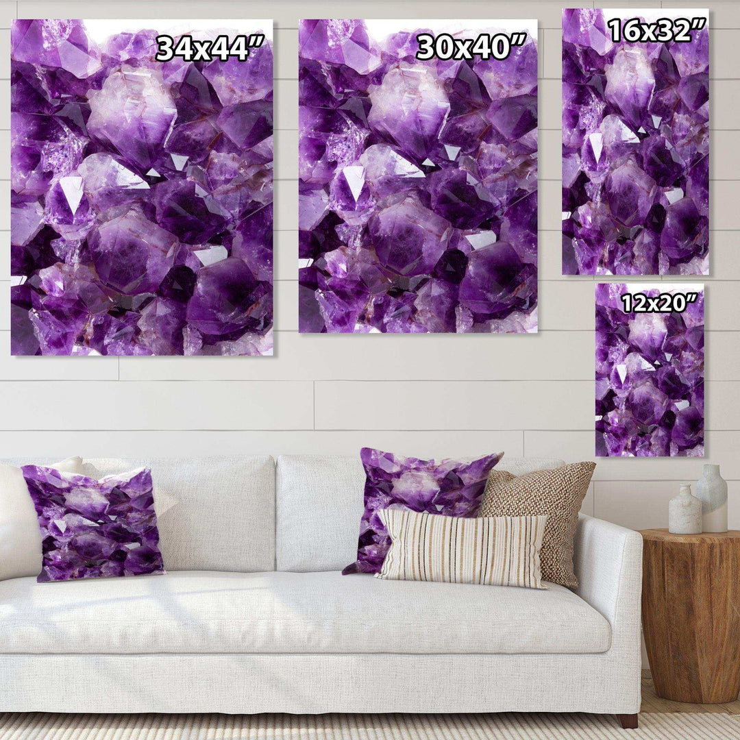 Purple Amethyst - Modern Canvas Wall Art