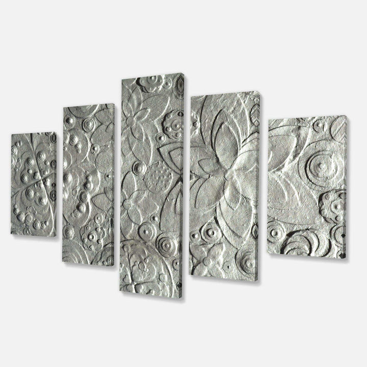 Silver flower embossing Multi-Panels