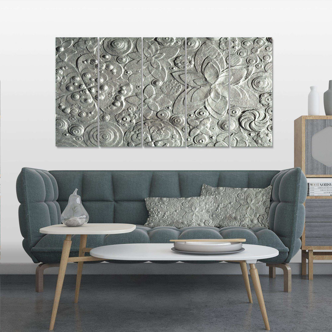 Silver flower embossing Multi-Panels