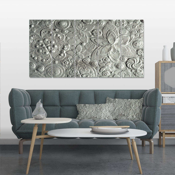 Silver flower embossing Multi-Panels