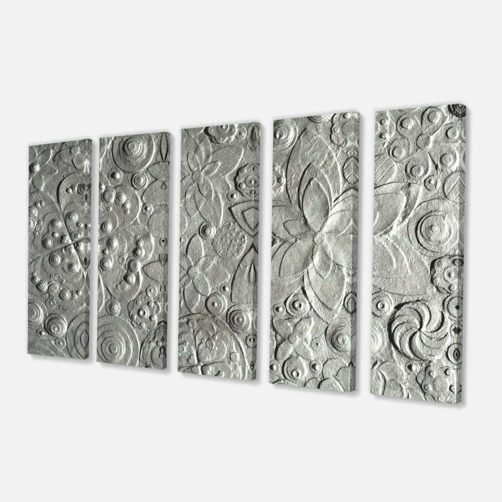 Silver flower embossing Multi-Panels