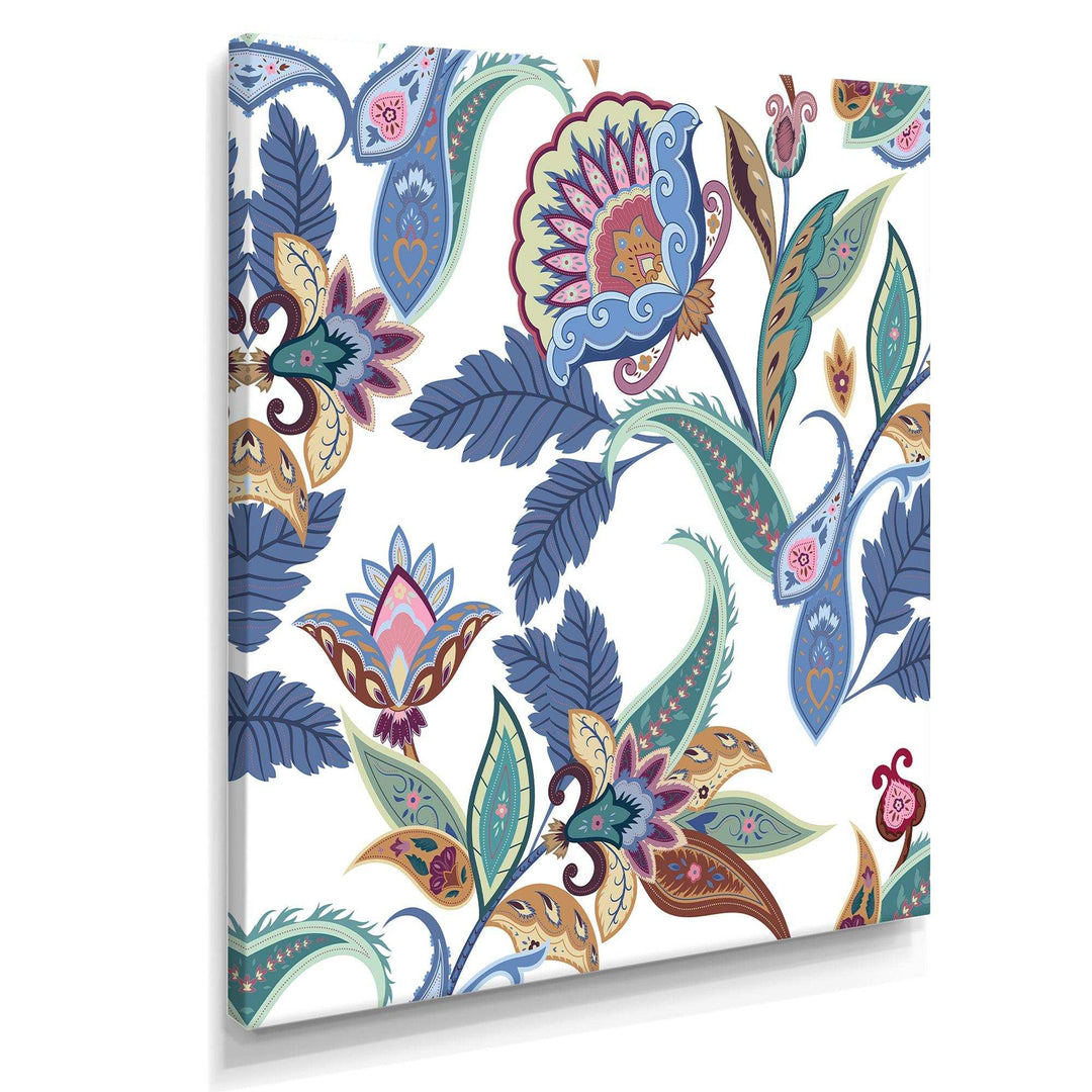 Fantasy Flowers Paisley Pattern - Living Room Wall Decor
