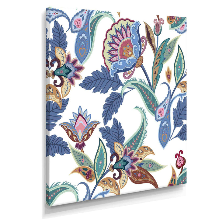 Fantasy Flowers Paisley Pattern - Living Room Wall Decor