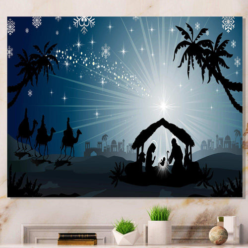 Christmas Nativity Scene with Three Wise Men