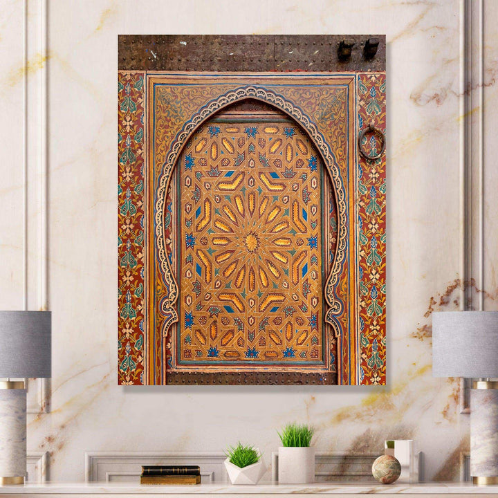Ancient Door Painting Morroco - Traditional Wall Art Prints
