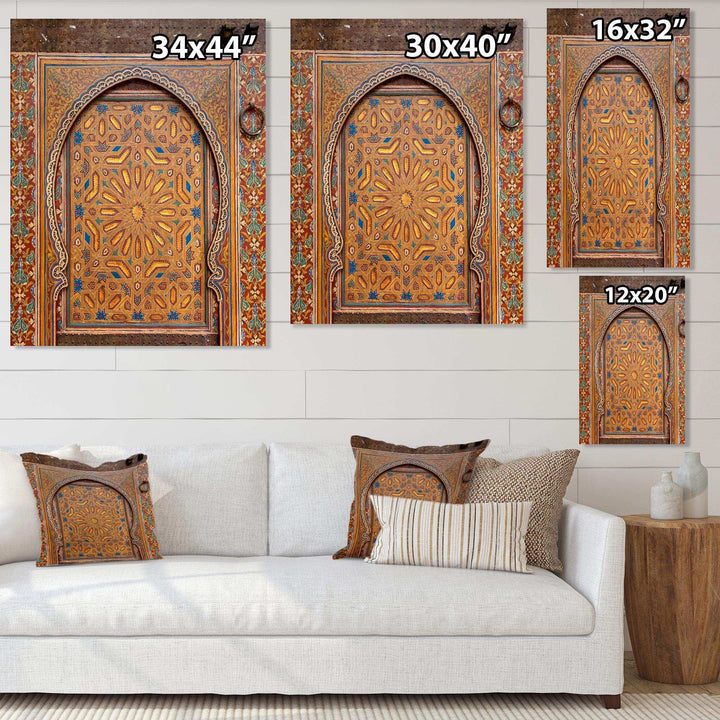 Ancient Door Painting Morroco - Traditional Wall Art Prints
