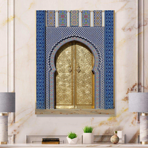 Morroco Palace Golden Doors - Traditional Wall Art Prints