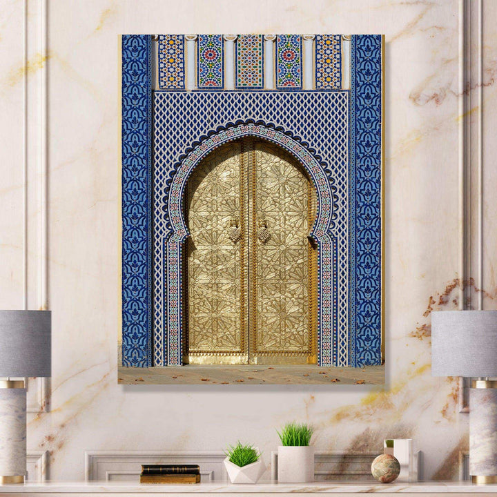 Morroco Palace Golden Doors - Traditional Wall Art Prints
