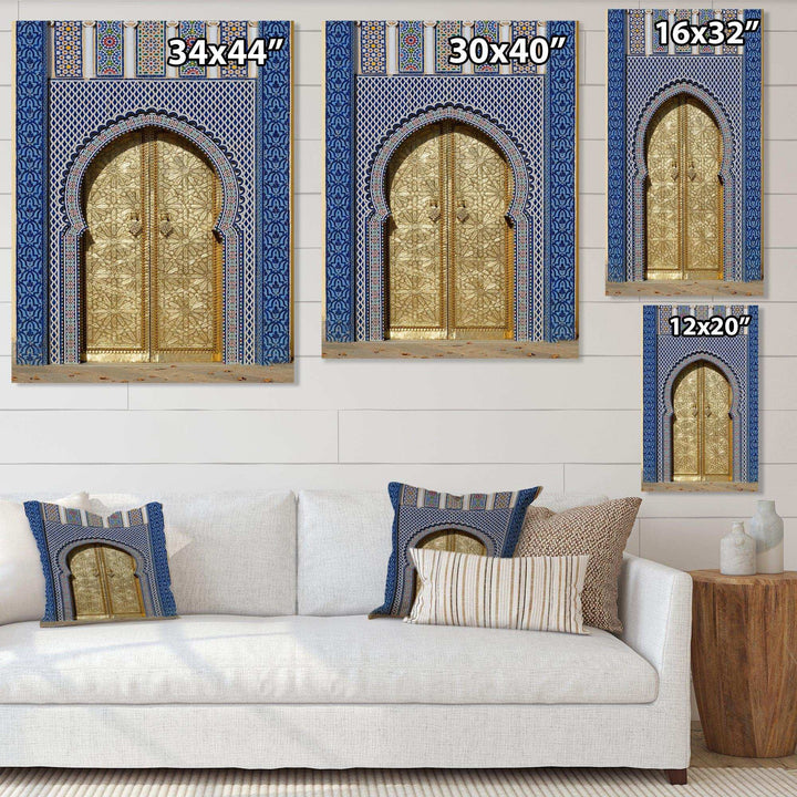 Morroco Palace Golden Doors - Traditional Wall Art Prints