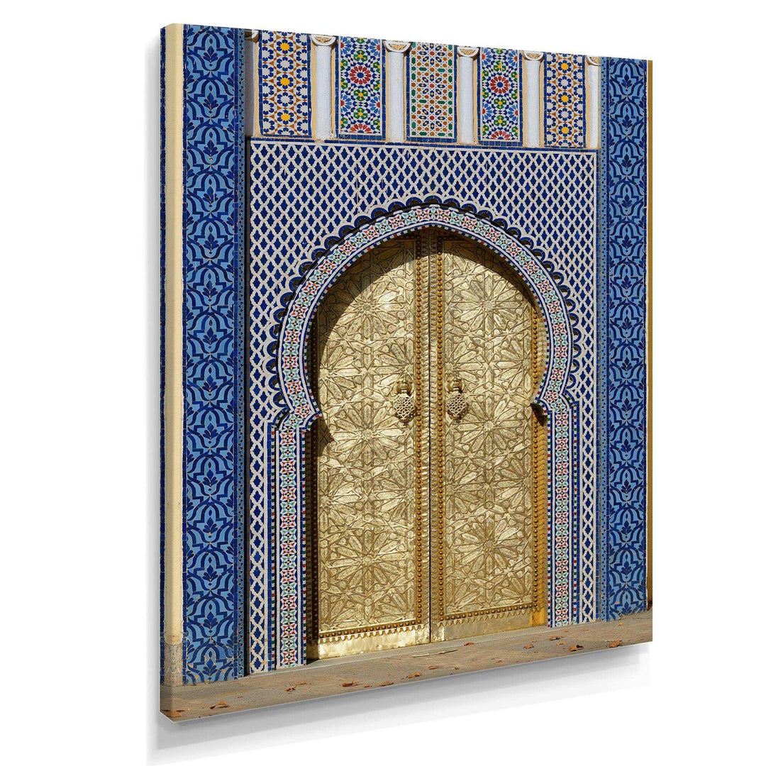 Morroco Palace Golden Doors - Traditional Wall Art Prints