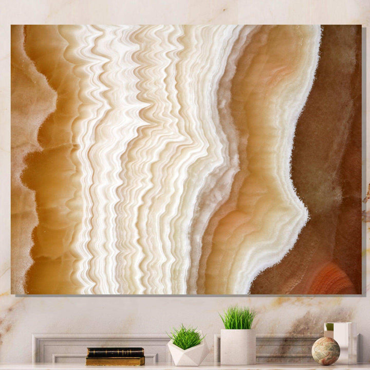 Marbled Stone Layers - Traditional Living Room Wall Decor