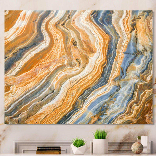 Segment Layers of Marbled Rock - Traditional Bedroom Wall Art