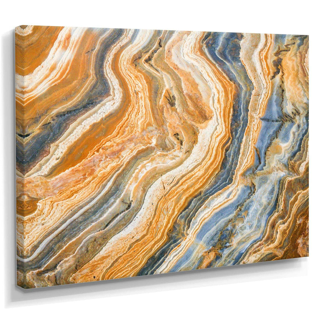 Segment Layers of Marbled Rock - Traditional Bedroom Wall Art