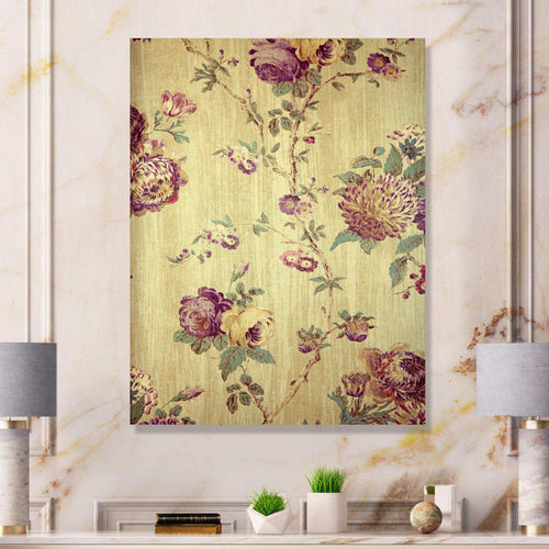 Vintage Purple Flowers - Eclectic Bedroom Wall Art