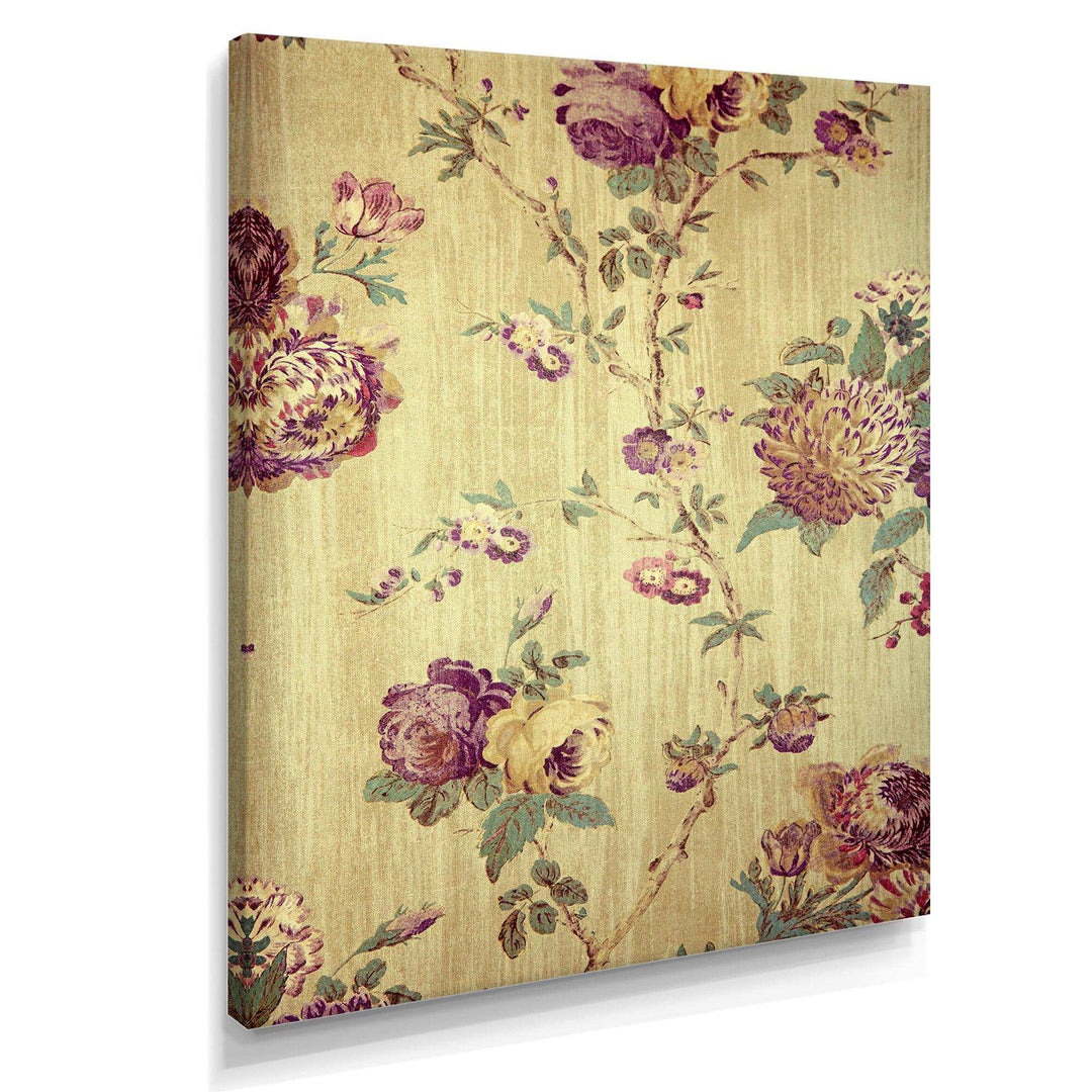 Vintage Purple Flowers - Eclectic Bedroom Wall Art