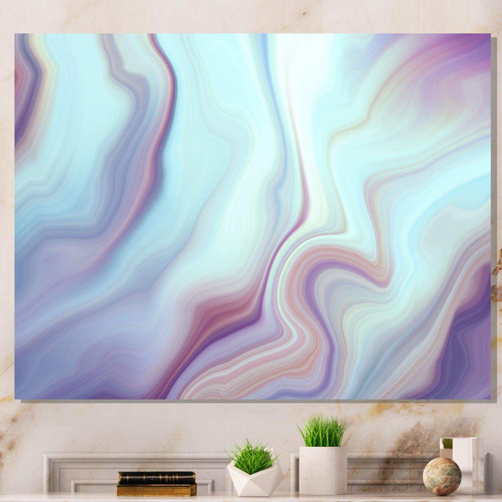 Marbled Liquid Agate Colours - Modern Bedroom Wall Art