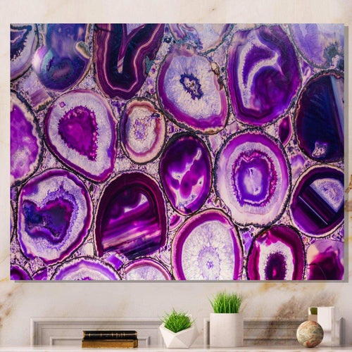 Violet Agate geode - Mid-Century Modern Wall Art Prints
