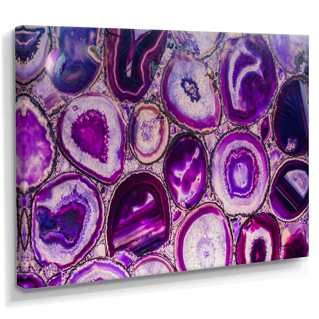 Violet Agate geode - Mid-Century Modern Wall Art Prints