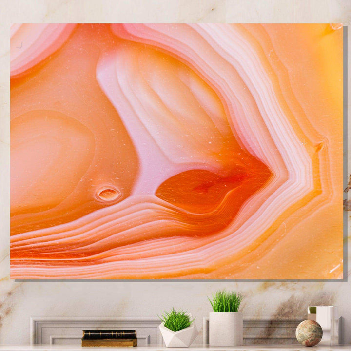 Mineral Orange Agate - Mid-Century Modern Wall Art Prints