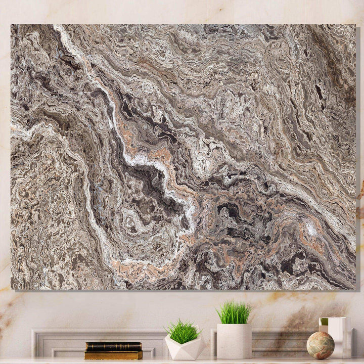 Onyx Travertine Tile - Mid-Century Modern Canvas Wall Art