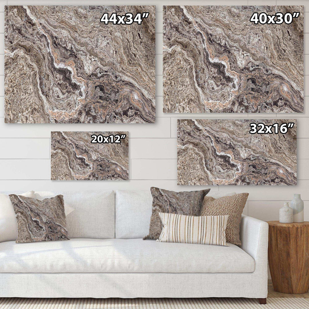 Onyx Travertine Tile - Mid-Century Modern Canvas Wall Art