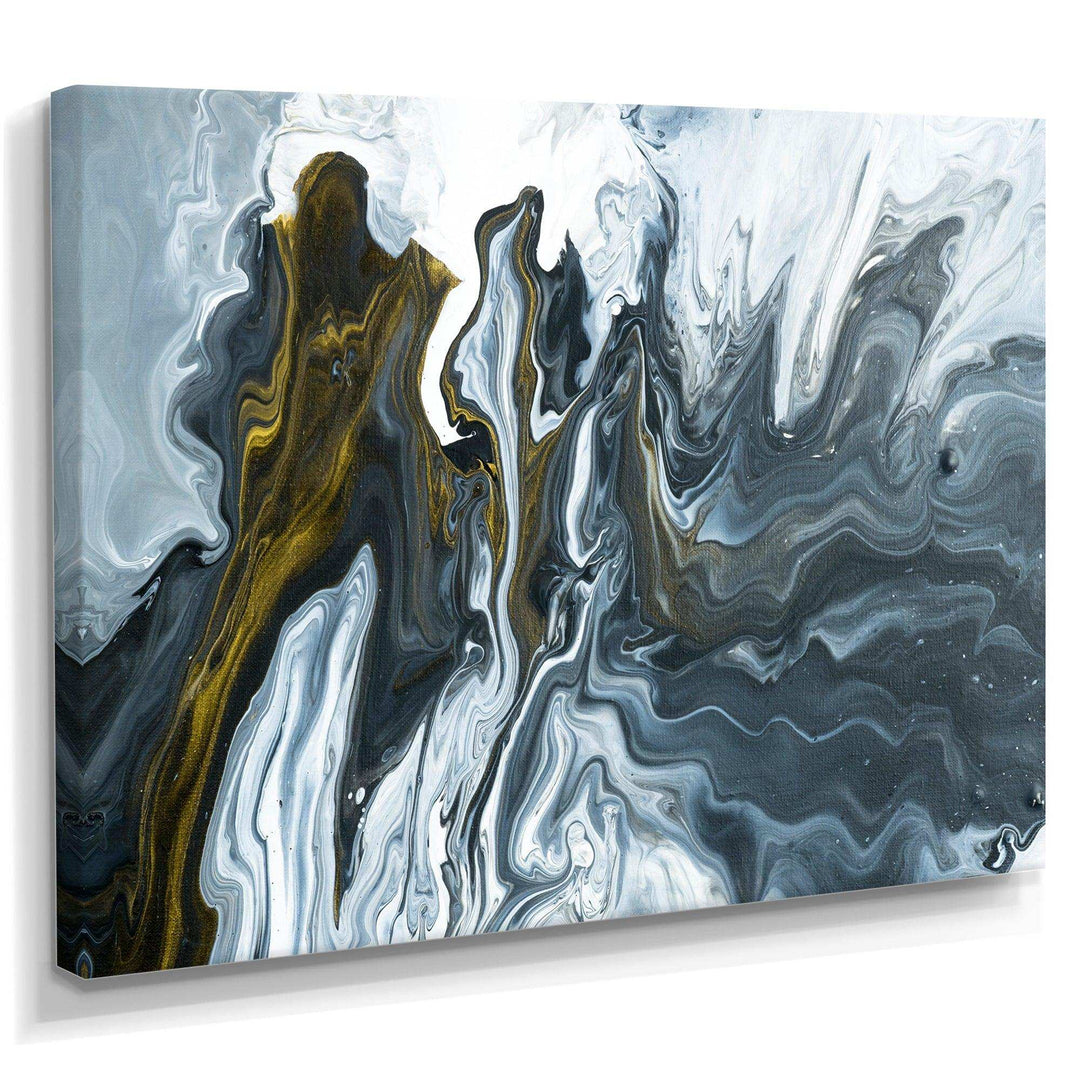 Grey, Yellow and White Marble Acrylic - Mid-Century Modern Wall Art Prints
