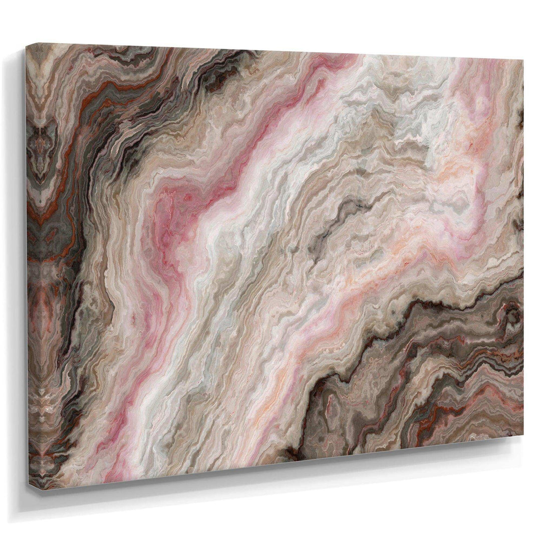 Grey Onyx with Rose Inclusions - Mid-Century Modern Living Room Wall Decor
