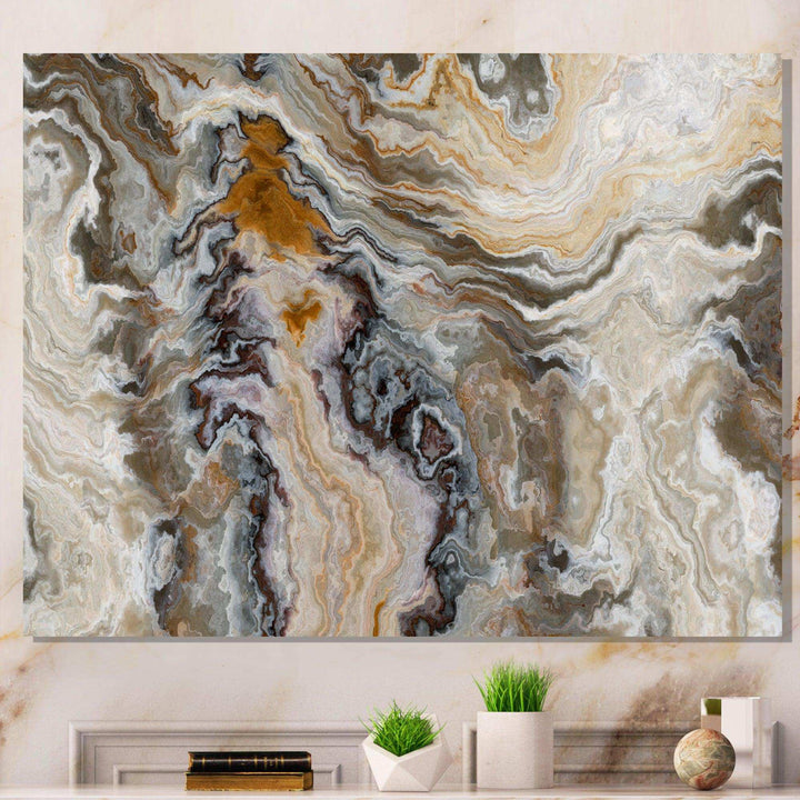 Onyx detail Composition - Mid-Century Modern Bedroom Wall Art