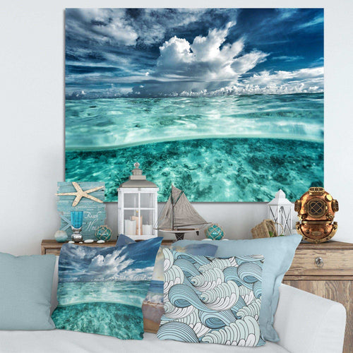 Amazing Underwater Seascape And Clouds
