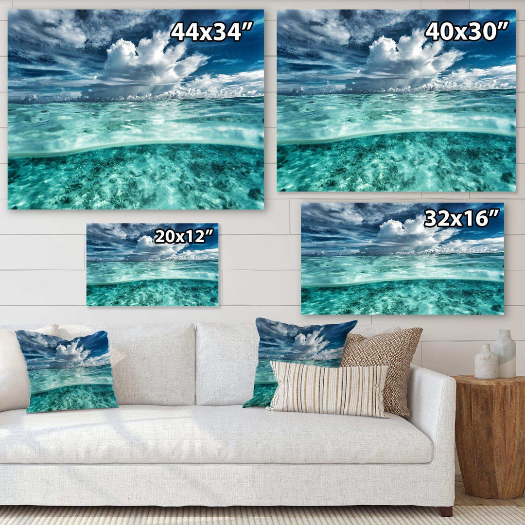 Amazing Underwater Seascape And Clouds