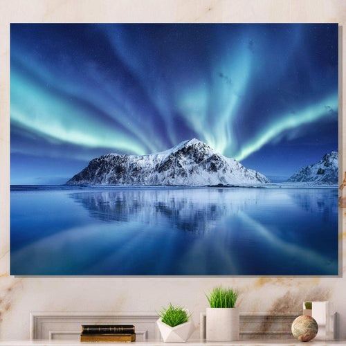 Aurora Borealis Reflection On The Water