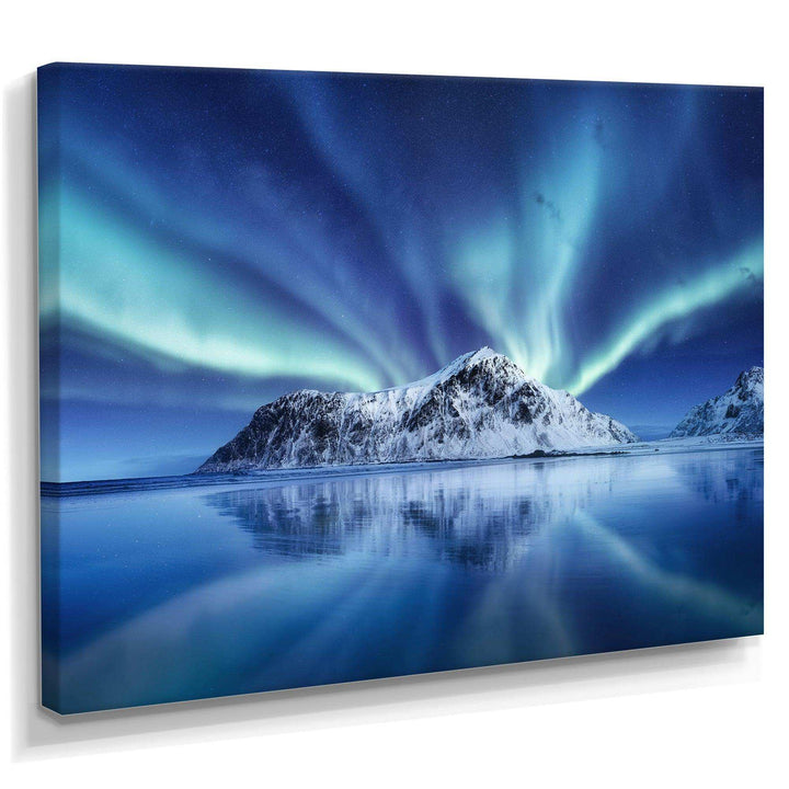 Aurora Borealis Reflection On The Water