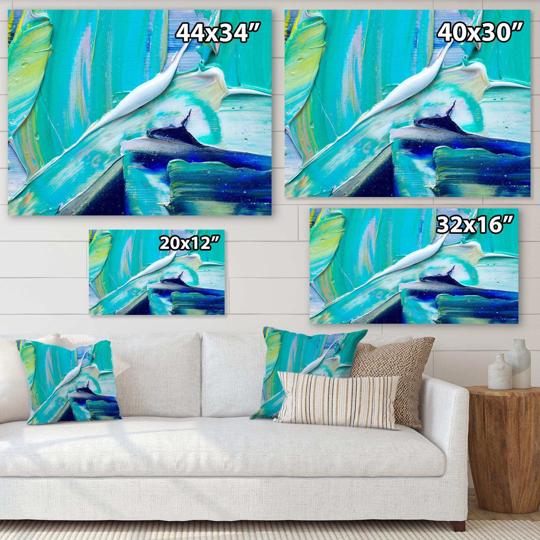 Oil On Canvas Textured Composition IX - Modern Canvas Wall Art