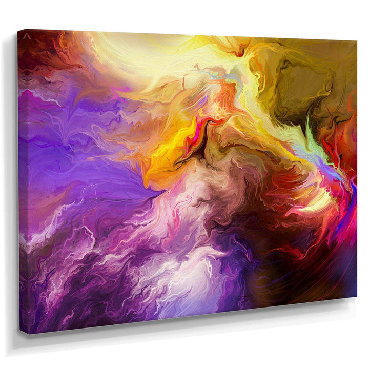 Oil Painted Purple And Yellow Clouds - Modern Wall Art Prints