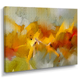 Hand Drawn Oil Brush Strokes In Yellow And Orange