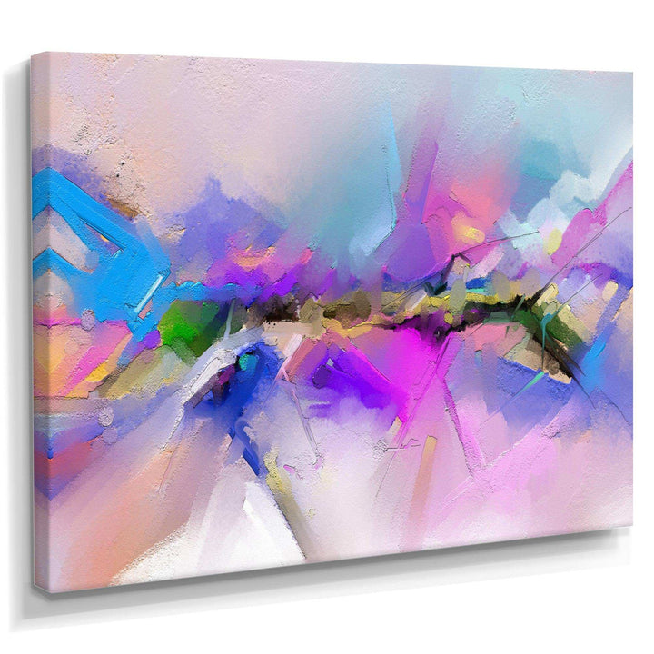 Black River On Purple And Blue Landscape - Modern Canvas Wall Art