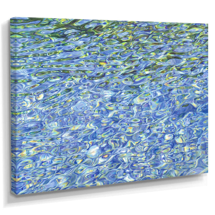 Sunny Water With Transparent Waves Reflecting Gentle Sunshine II - Modern Bedroom Wall Art