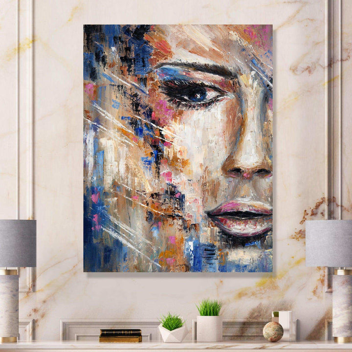 Portrait Of A Young Woman IV - Modern Canvas Wall Art