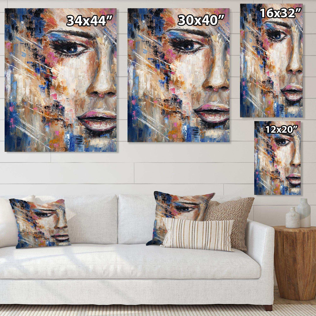 Portrait Of A Young Woman IV - Modern Canvas Wall Art