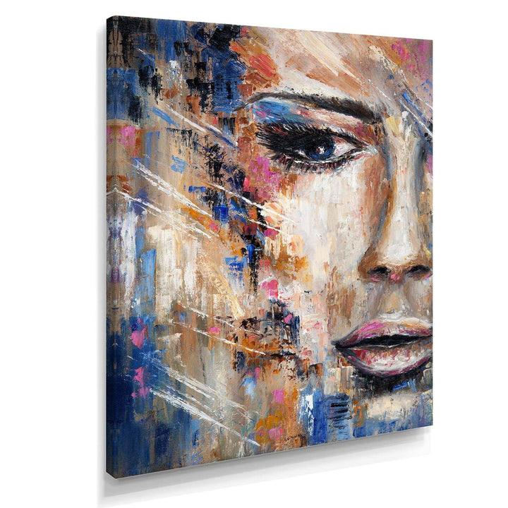 Portrait Of A Young Woman IV - Modern Canvas Wall Art