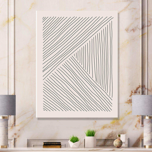Minimal Geometric Lines II - Modern Bedroom Wall Art