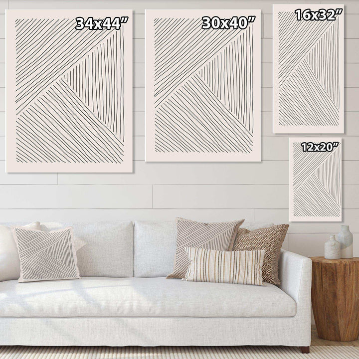 Minimal Geometric Lines II - Modern Bedroom Wall Art