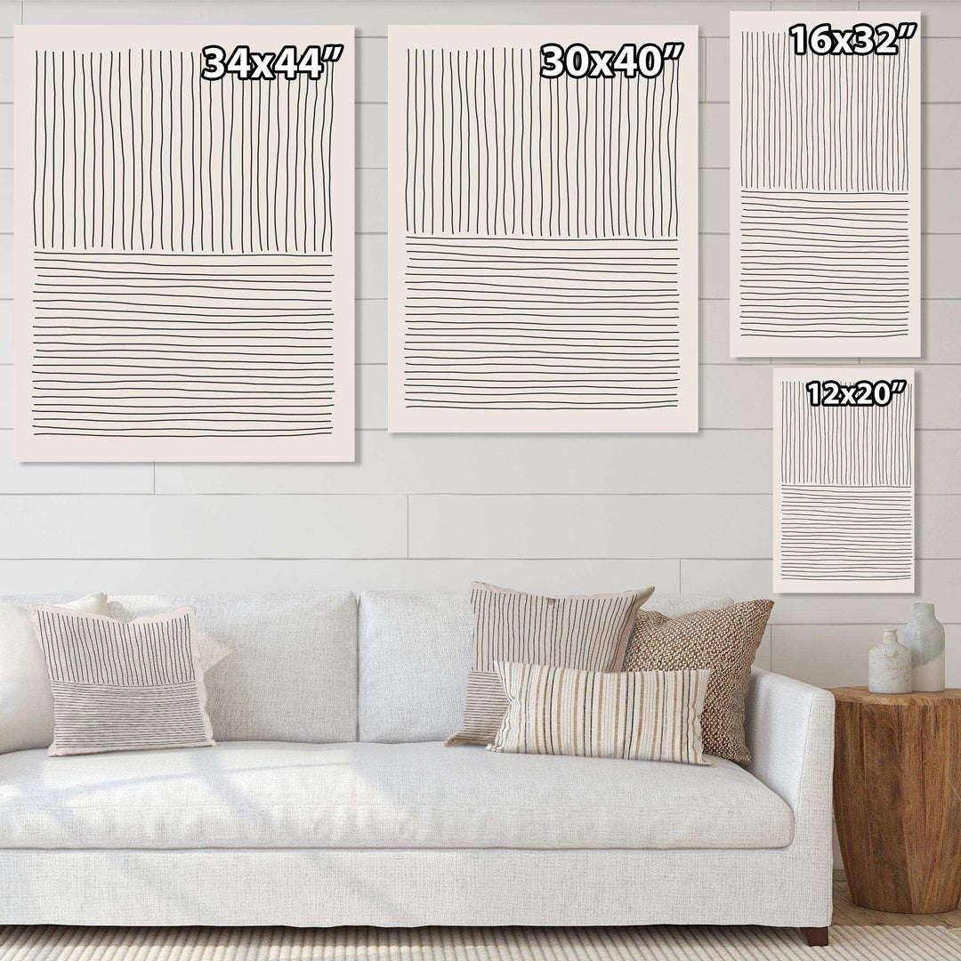 Minimal Geometric Lines III - Modern Bedroom Wall Art